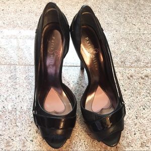 Paris Hilton Destiny Peep Toe Pump Black 7 1/2M